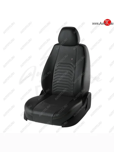 Чехлы для сидений Lord Autofashion Денвер (экокожа) (Чёрный, вставка чёрная) Mazda 3/Axela BM дорестайлинг, хэтчбэк (2013-2016)