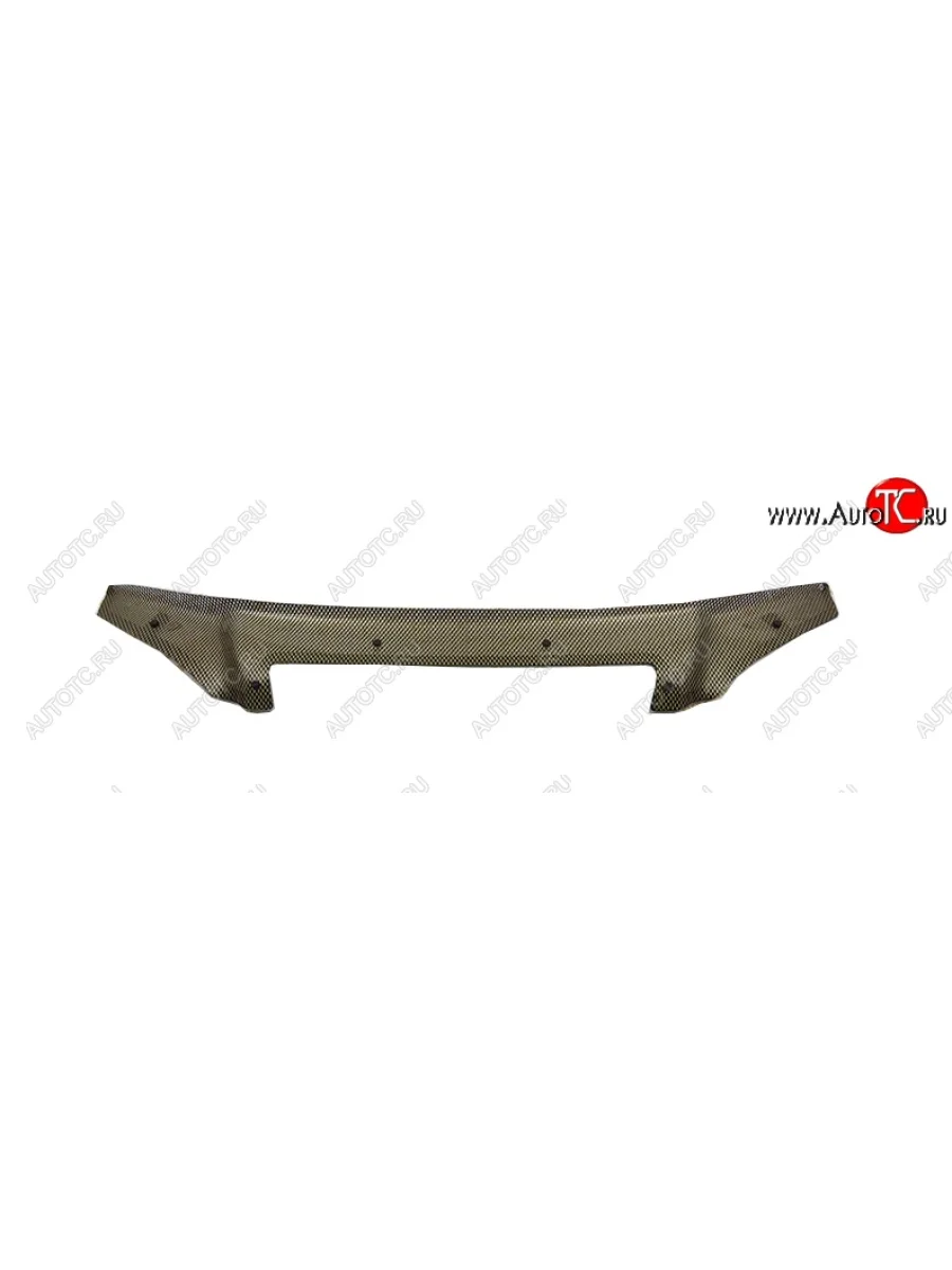 Дефлектор капота CA-Plastiс Chery Amulet (Corda) A15 лифтбэк (2003-2010) (Шелкография карбон-золото)  в Керчи Республика Крым