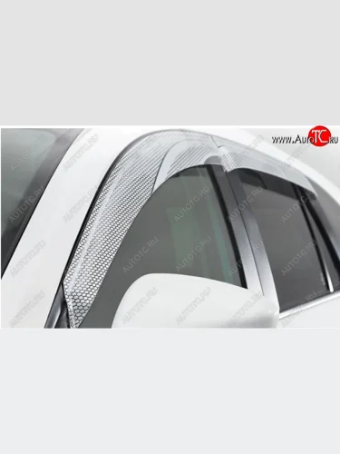 Дефлектора окон CA-Plastiс (Серия Art серебро) Chevrolet Cobalt (2011-2016) седан дорестайлинг