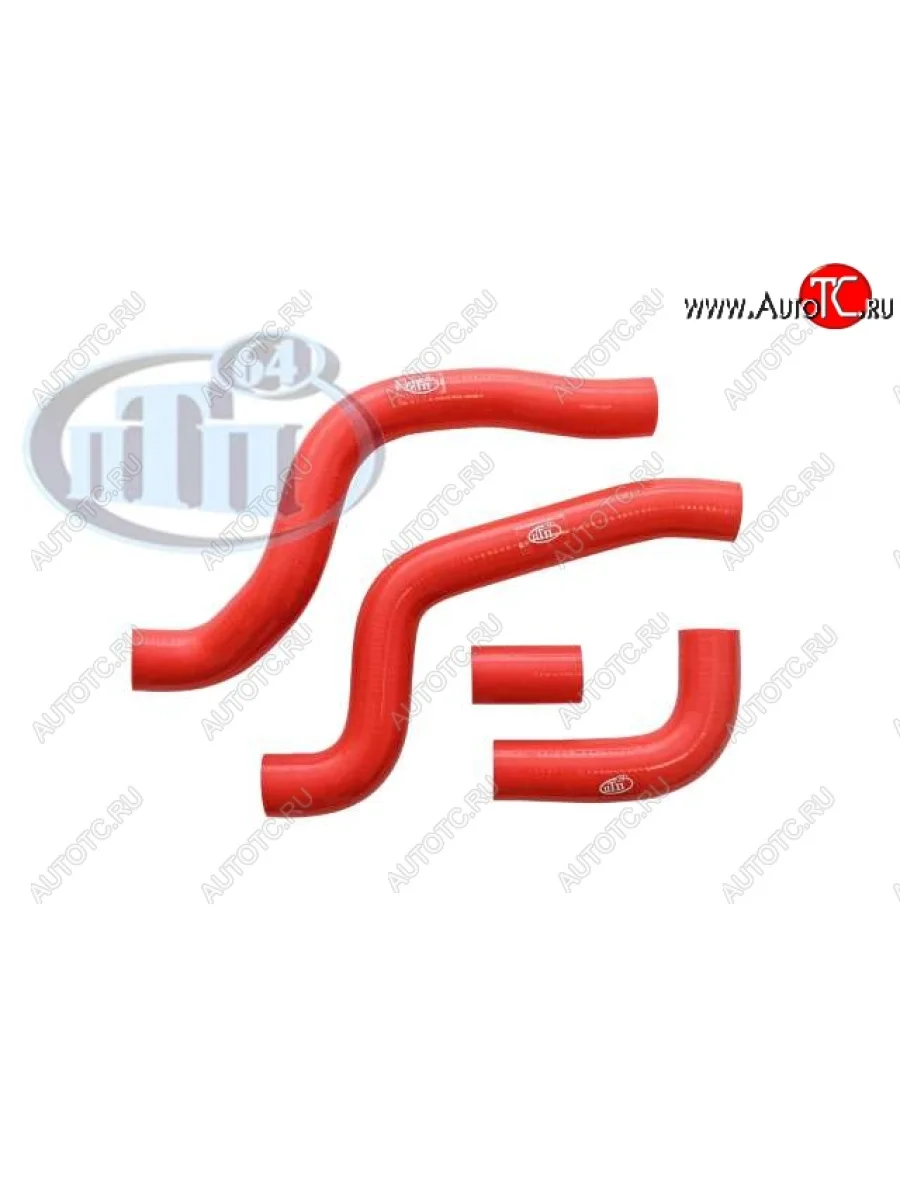 Патрубки радиатора ПТП64 (красный, 4-ёх слойный, армированый) Лада ВАЗ 2111 универсал (1998-2009)  в Перми Пермском крае