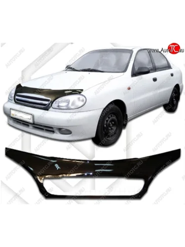 Дефлектор капота CA-Plastiс exclusive (Classic черный) Chevrolet Lanos T100 седан (2002-2017)