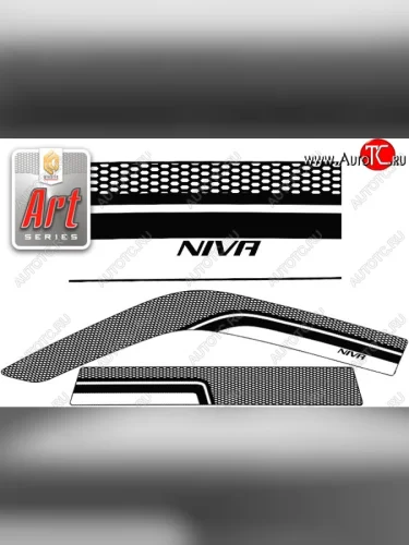 Дефлектора окон CA-Plastic (Серия Art графит) Chevrolet Niva 2123 дорестайлинг (2002-2008)