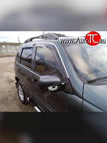 Дефлектора окон CA-Plastic (Серия Art белая) Лада ВАЗ 2123 (Нива Шевроле) 1 рестайлинг (2009-2020)