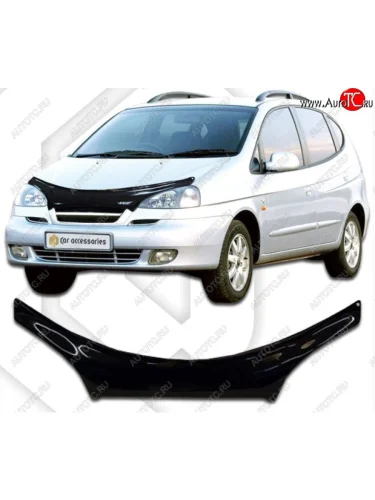 Дефлектор капота CA-Plastiс exclusive (Classic черный) Chevrolet Rezzo (2000-2008)