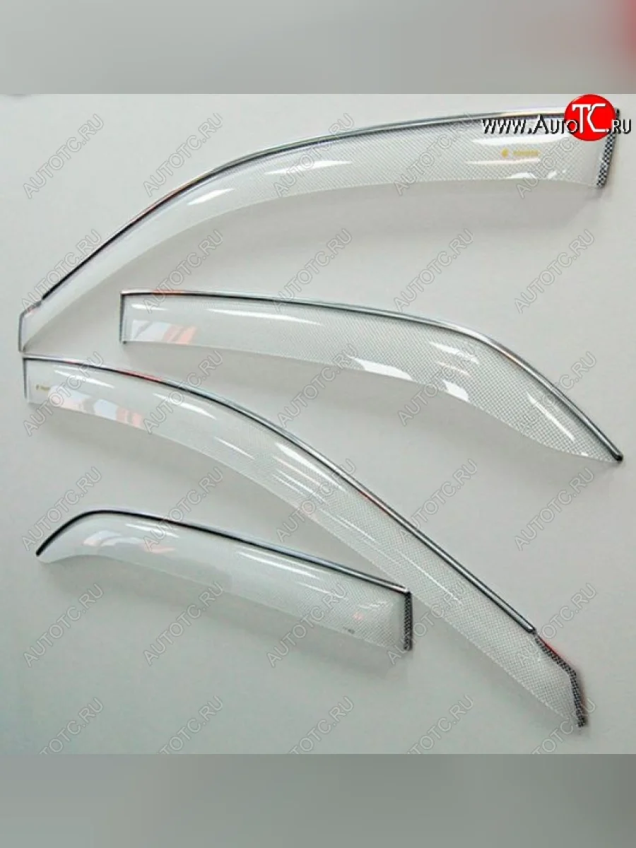 Дефлектора окон CA-Plastic  Chevrolet Rezzo (2000-2008) (Шелкография белая, Без хром.молдинга)  в Керчи Республика Крым