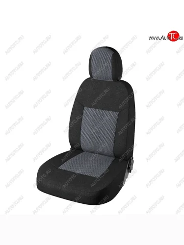 Чехлы для сидений (7 мест) Lord Autofashion Стандарт Плюс (жаккард) (Чёрный, вставка Ёж Белый) Лада ВАЗ Ларгус (2012-2021) дорестайлинг R90