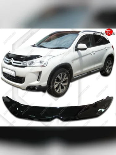 Дефлектор капота CA-Plastiс (Classic черный) CITROEN C4 aircross (2012-2017)