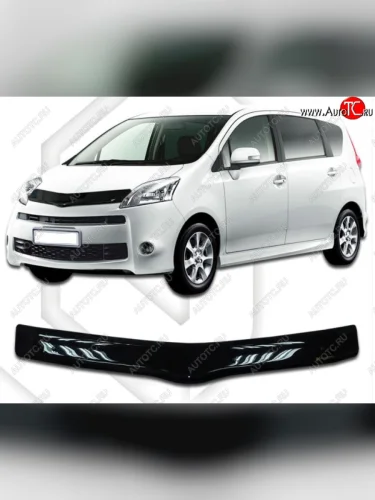 Дефлектор капота (M600S, M601S, M610S) CA-Plastiс (Classic черный) Daihatsu Boon Luminas M500 минивэн (2008-2012)