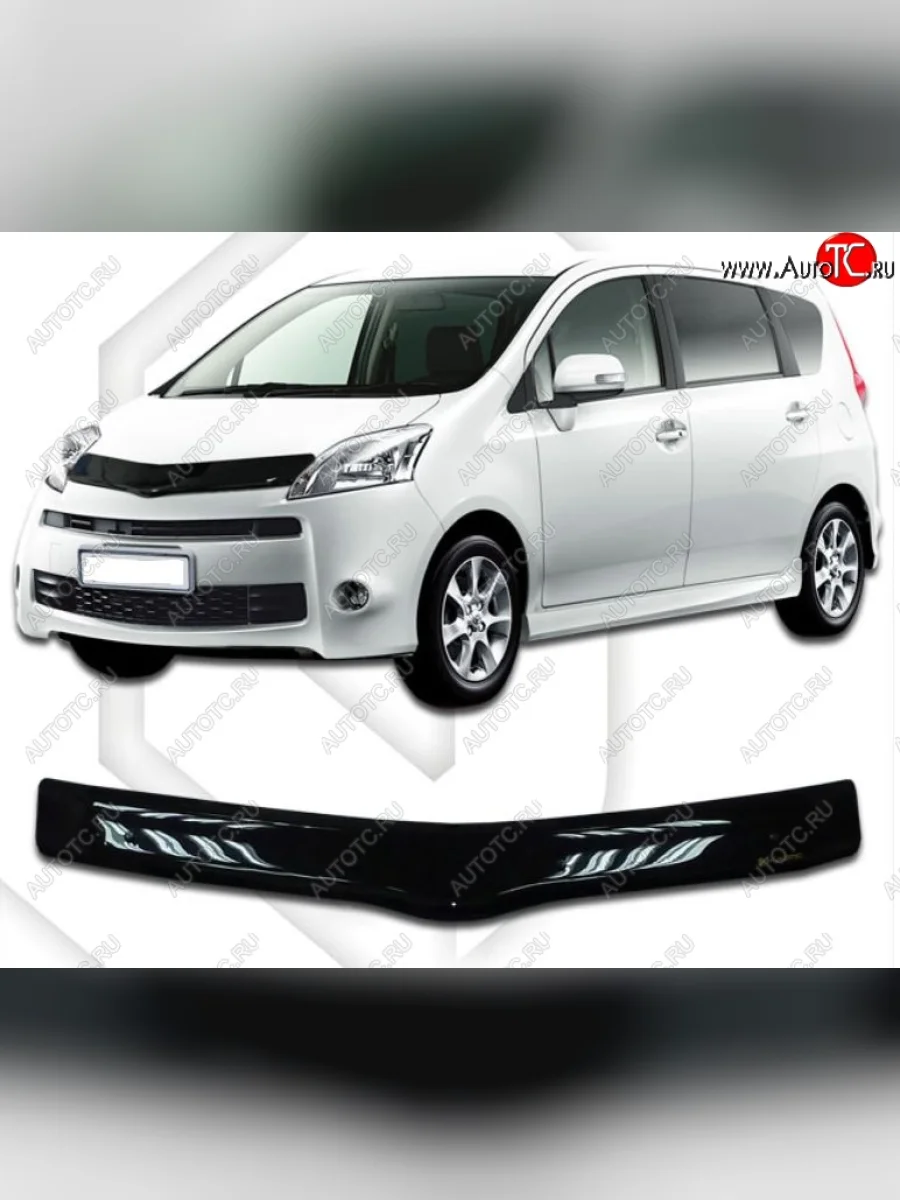 Дефлектор капота (M600S, M601S, M610S) CA-Plastiс Daihatsu Boon Luminas M500 минивэн (2008-2012) (Classic черный, Без надписи)  в Перми Пермском крае