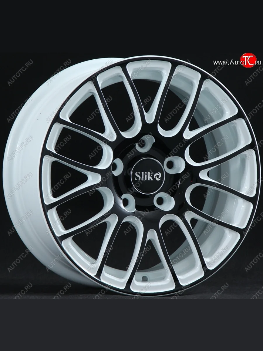 Кованый диск Slik Classik 6.5x15 (Белый глянец с черной лицевой поверхностью)   (Цвет: Белый глянец с черной лицевой поверхностью)  в Самаре Самарской области