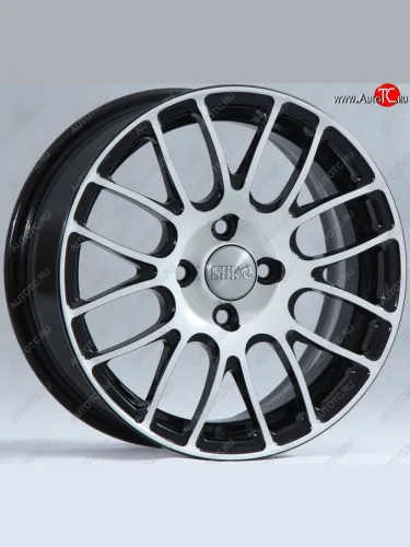 Кованый диск Slik Classik 6.5x15 (Черный глянцевый с белой лицевой поверхностью) (Цвет: Черный глянцевый с белой лицевой поверхностью) 