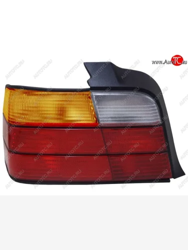 Левый фонарь задний SAT (желтый поворотник) BMW 3 серия E36 седан (1990-2000)