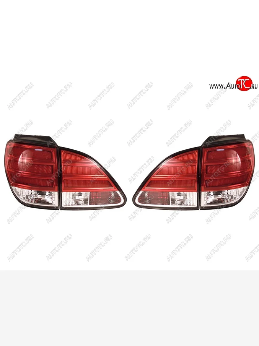 Комплект задних фонарей SAT (красно-белые/диодные)  Lexus RX300 (1995-2001), Toyota Harrier (1997-2003)  в Самаре Самарской области