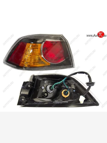 Левый задний фонарь SAT (черный) Mitsubishi Lancer  10 CY (2007-2010) седан дорестайлинг
