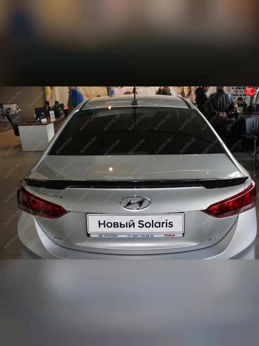 Спойлер на крышку багажника Автократ Hyundai Solaris HCR седан дорестайлинг (2017-2020) (Неокрашенный)  в Перми Пермском крае