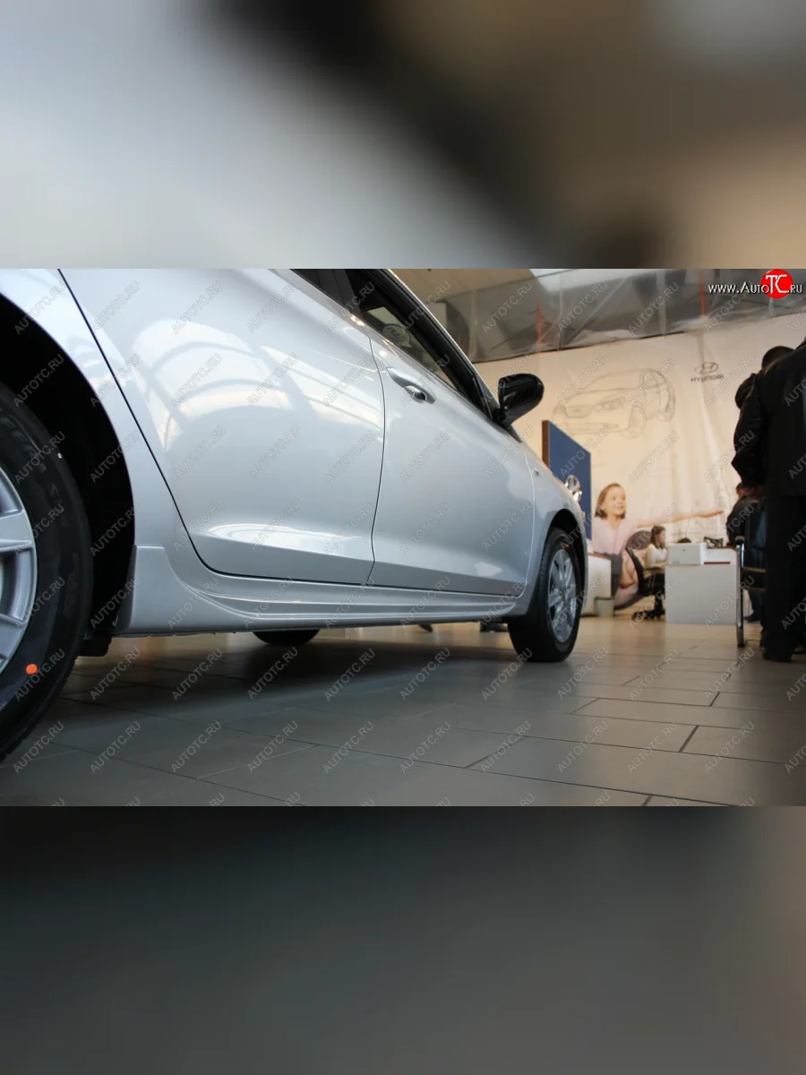 Пороги накладки Автократ Hyundai Solaris HCR седан дорестайлинг (2017-2020) (Неокрашенные)  в Керчи Республика Крым