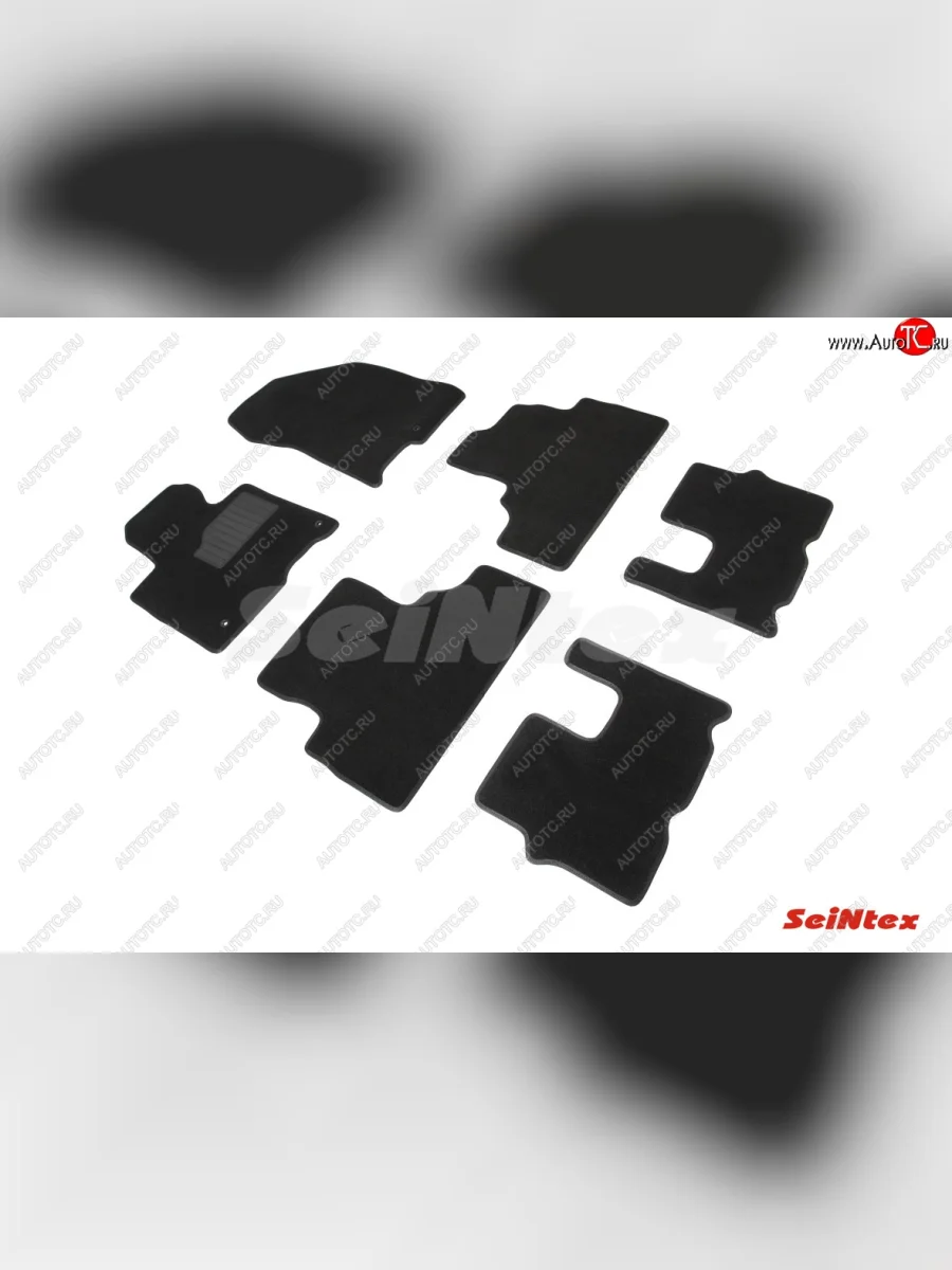 Комплект ворсовых ковриков в салон Seintex Hyundai Santa Fe TM дорестайлинг (2018-2021)  в Перми Пермском крае