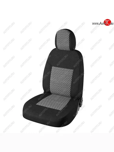 Чехлы для сидений (7 мест) Lord Autofashion Стандарт Плюс (жаккард) (Чёрный, вставка стежок серый) Лада ВАЗ Ларгус (2012-2021) дорестайлинг R90