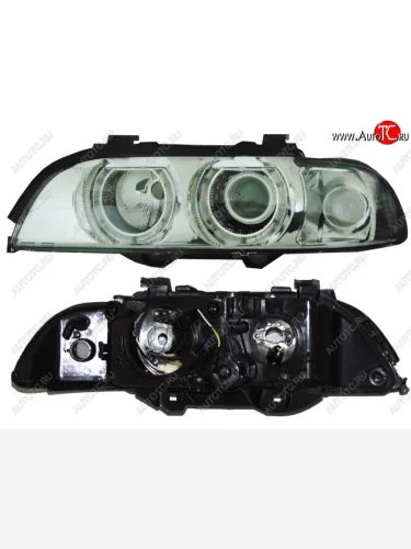 Левая передняя фара SAT (хрусталь) BMW 5 серия  E39 (1995-2000) седан дорестайлинг