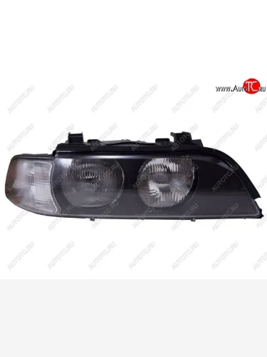 Правая передняя фара SAT (с желтым габаритом) BMW 5 серия E39 седан дорестайлинг (1995-2000)