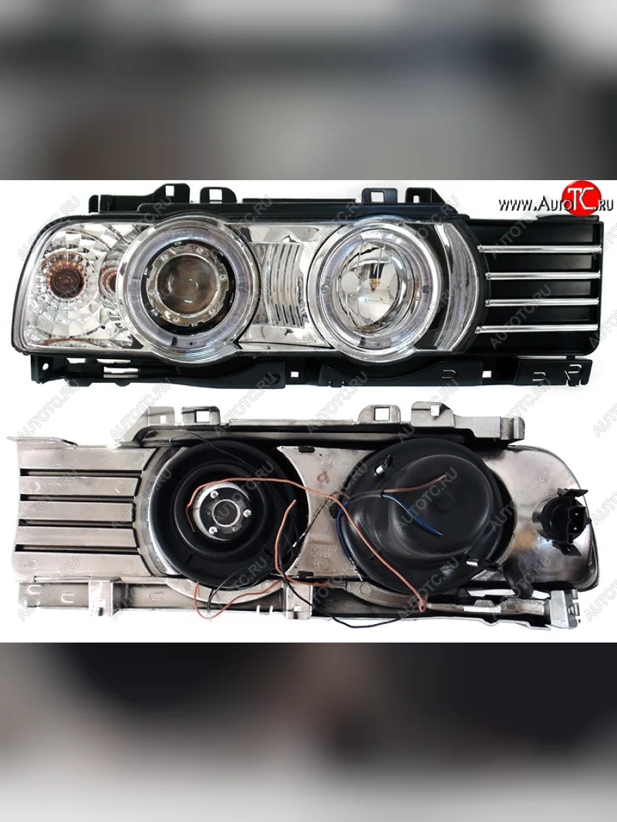 Правая передняя фара SAT (цельная с габаритом) BMW 5 серия E34 (1988-1996) седан дорестайлинг, универсал с доставкой в г. Кемерово