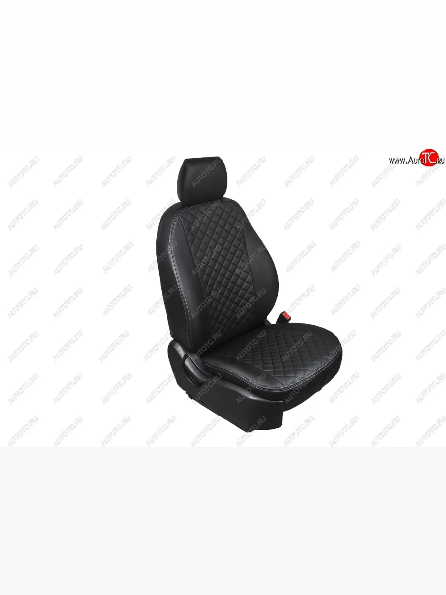 Чехлы для сидений (экокожа) SeiNtex  CITROEN C4 (2013-2022) B7 (черный)  в Самаре Самарской области