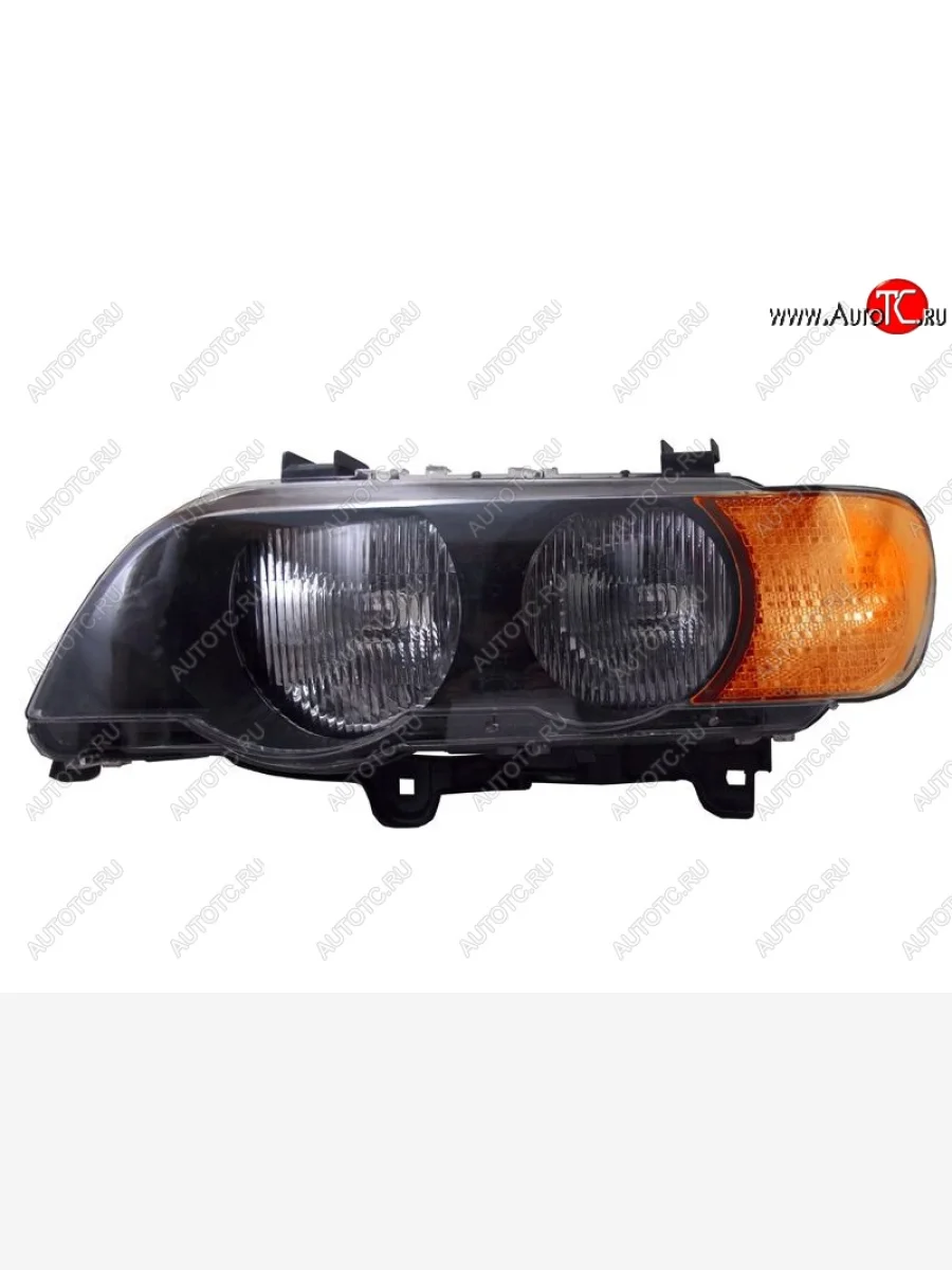 Левая фара SAT (желтый поворот)  BMW X5 (1999-2003) E53  в Самаре Самарской области