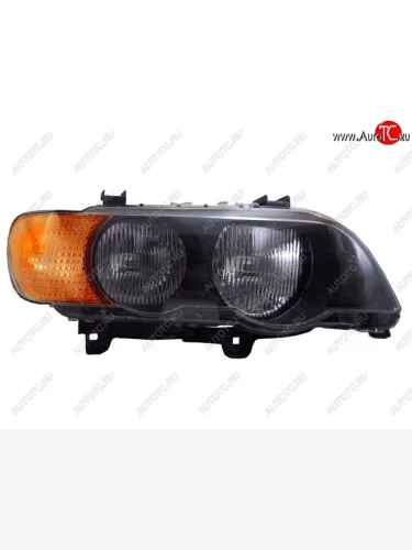 Правая фара SAT (желтый поворот) BMW X5 E53 дорестайлинг (1999-2003)