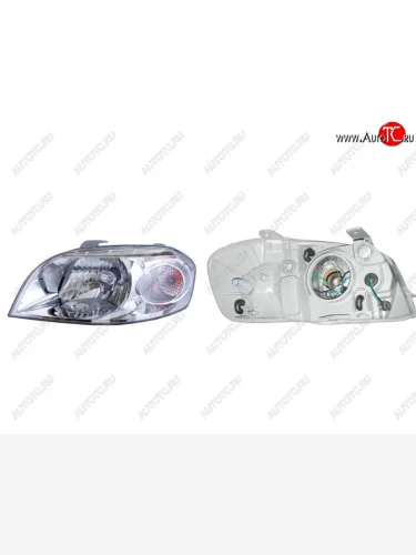 Левая передняя фара SAT (не под электрокорректор) Chevrolet Aveo  T250 (2006-2011), Daewoo Kalos (2002-2008)