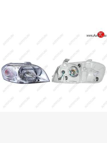 Правая передняя фара SAT (не под электрокорректор) Chevrolet Aveo T250 седан рестайлинг (2006-2011)