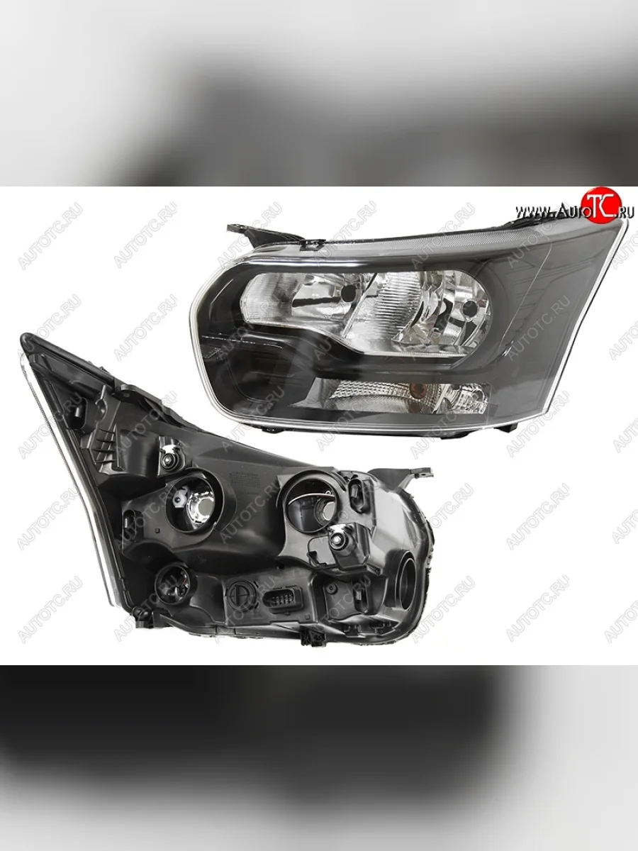 Левая фара SAT (чёрная) Ford Transit цельнометаллический фургон (2014-2022)  в Самаре Самарской области