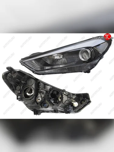 Левая передняя фара SAT (галоген) Hyundai Tucson  TL (2015-2018) дорестайлинг