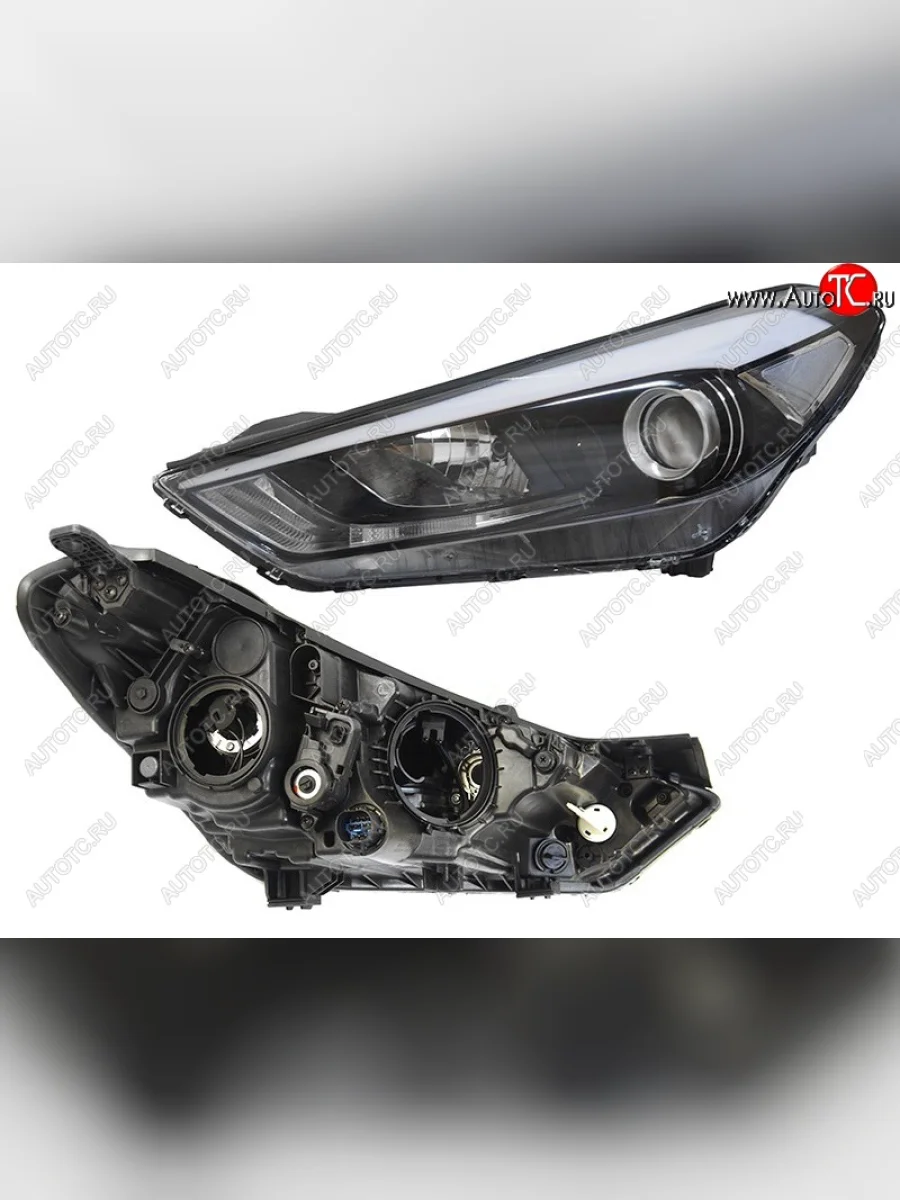 Левая передняя фара SAT (галоген) Hyundai Tucson TL дорестайлинг (2015-2018)  в Самаре Самарской области