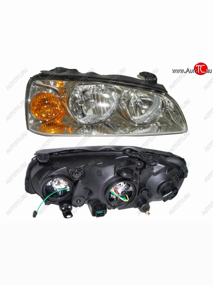 Правая передняя фара SAT (хром) Hyundai Elantra XD2 (2003-2010) рестайлинг седан с доставкой в г. Кемерово