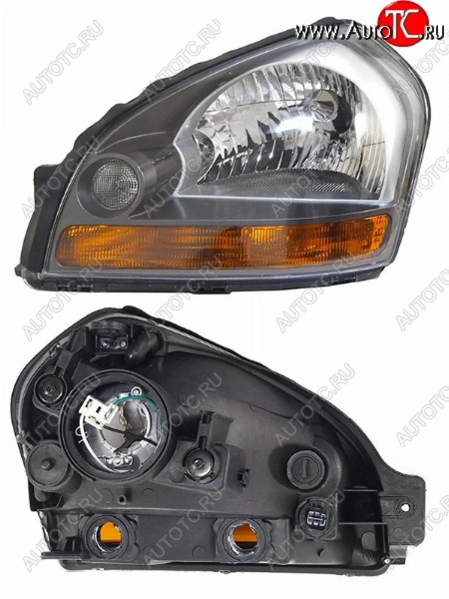 Левая фара SAT (желтый габарит) Hyundai Tucson JM (2004-2010)  в Керчи Республика Крым