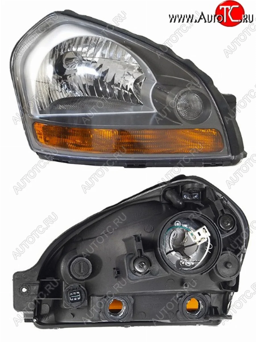 Правая фара передняя SAT (желтый габарит) Hyundai Tucson JM (2004-2010)  в Перми Пермском крае