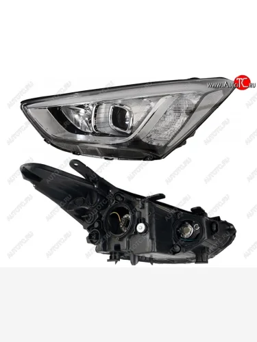Левая фара SAT Hyundai Santa Fe DM дорестайлинг (2012-2016)