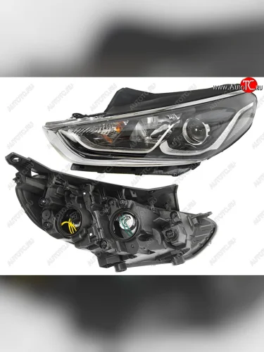 Левая фара SAT (галоген) Hyundai Sonata LF рестайлинг (2017-2019)