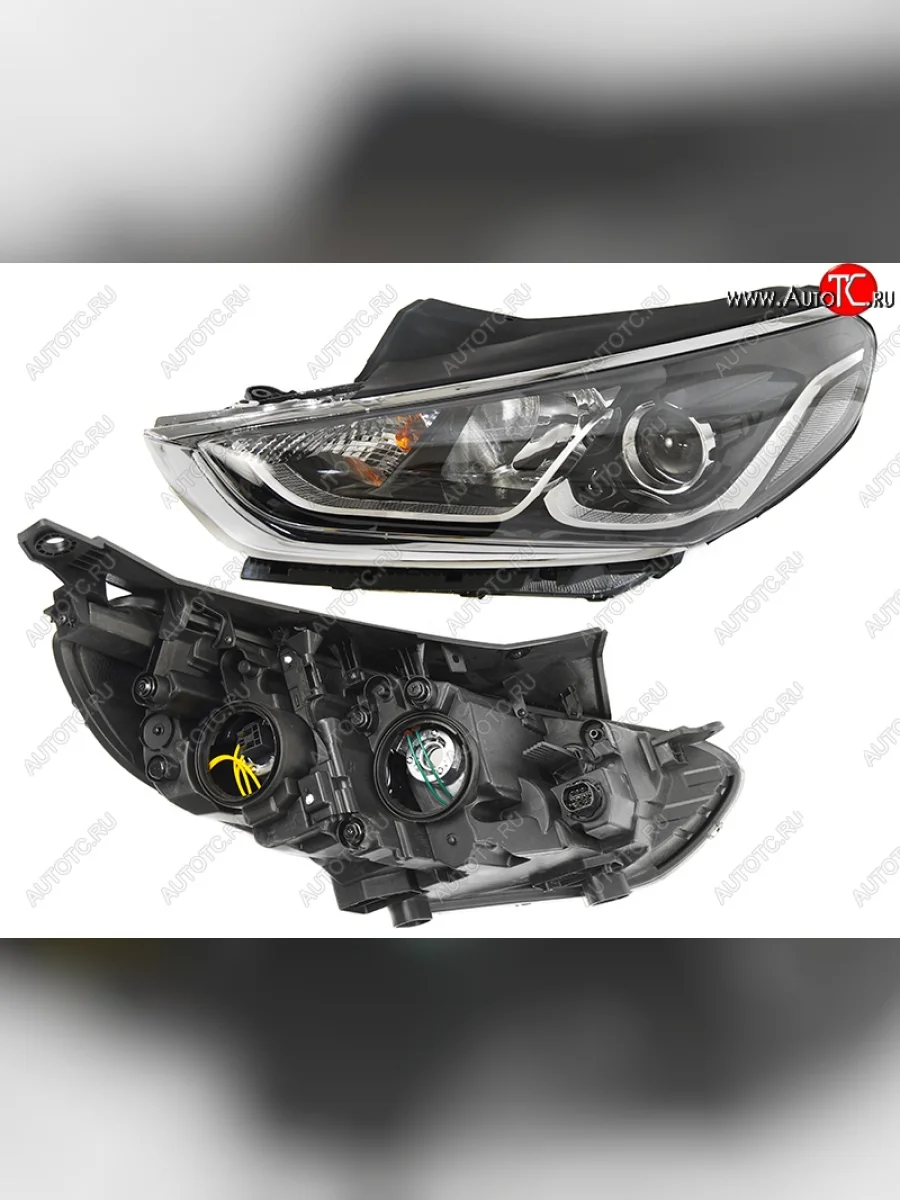 Левая фара SAT (галоген) Hyundai Sonata LF рестайлинг (2017-2019)  в Перми Пермском крае
