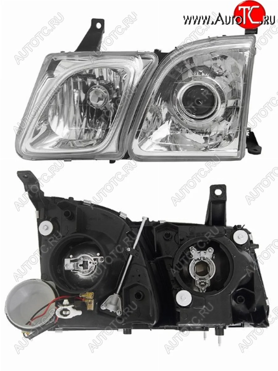 Левая передняя фара SAT (под ксенон, хром) Lexus LX470 J100 дорестайлинг (1998-2002)  в Керчи Республика Крым