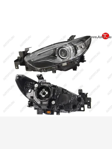 Левая фара (галоген, под корректор) SAT Mazda 6 GJ дорестайлинг седан (2012-2015)