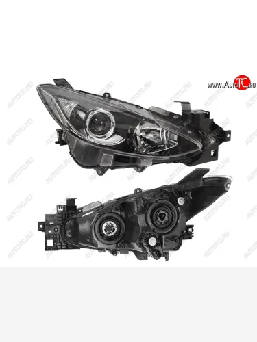 Правая передняя фара SAT (Евросвет) Mazda 3/Axela BM дорестайлинг, хэтчбэк (2013-2016)