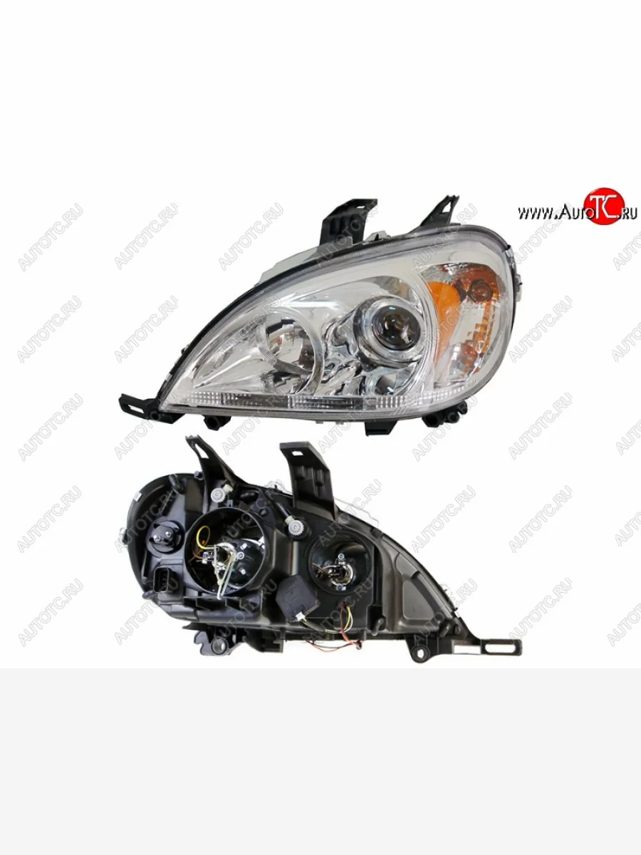 Левая передняя фара SAT (желтый габарит)  Mercedes-Benz ML class (2001-2005) W163  в Самаре Самарской области