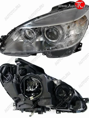 Левая передняя фара SAT (под ксенон) Mercedes-Benz C-Class  W204 (2007-2011) дорестайлинг седан