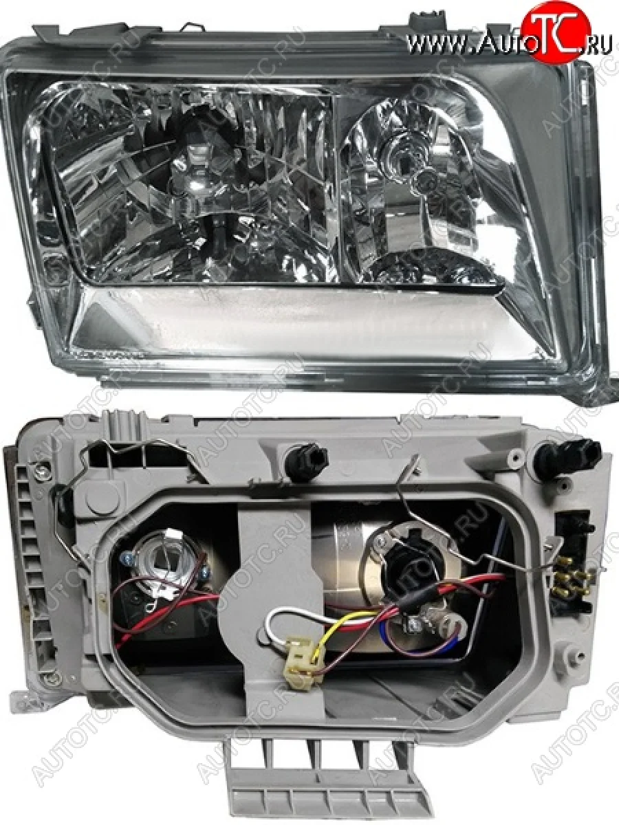 Правая передняя фара SAT (93-95, хрусталь) Mercedes-Benz E-Class W124 седан дорестайлинг (1984-1993)  в Самаре Самарской области