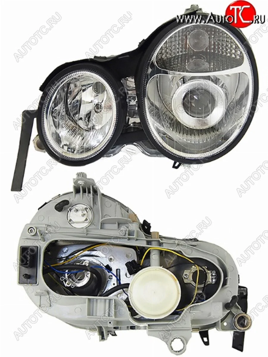 Левая передняя фара SAT (хрусталь) Mercedes-Benz E-Class W210 дорестайлинг универсал (1996-1999)  в Керчи Республика Крым