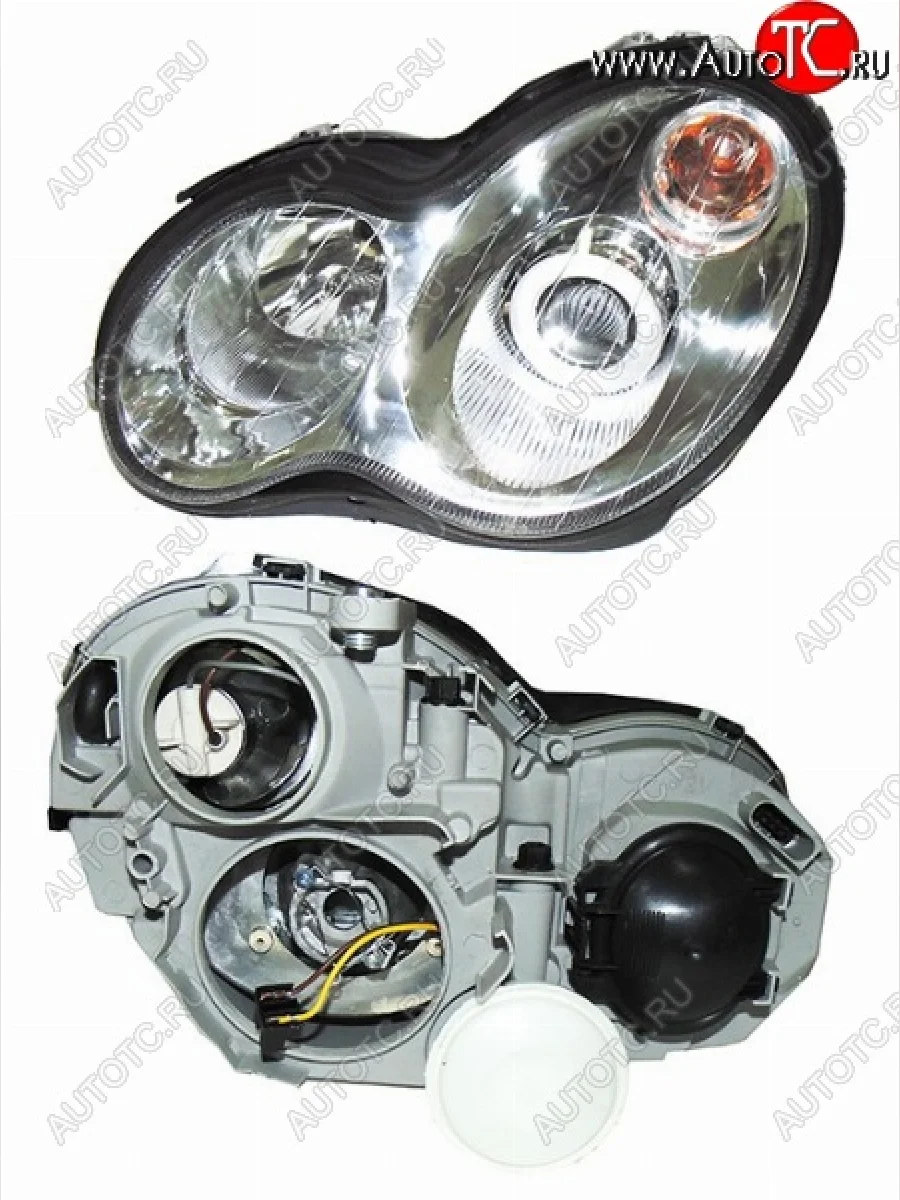Левая передняя фара SAT (неоновое кольцо)  Mercedes-Benz C-Class (2004-2008) W203, S203  в Самаре Самарской области