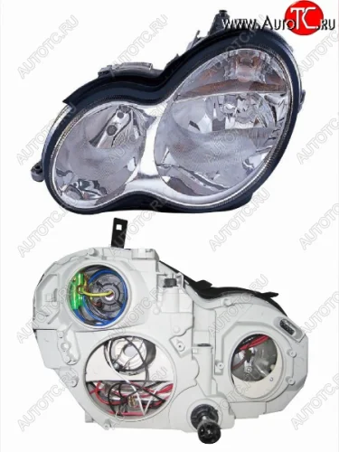 Левая передняя фара SAT Mercedes-Benz C-Class ( W203,  S203) (2004-2008) рестайлинг седан, рестайлинг универсал