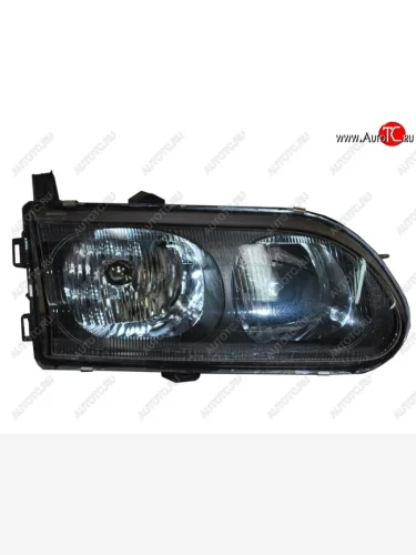 Правая фара (чёрная) SAT Mitsubishi Delica 4 дорестайлинг (1994-1997)