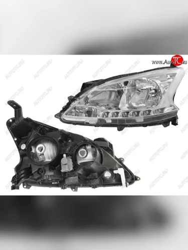 Левая фара (эл.корректор, LED (муляж)) SAT Nissan Sentra  7 (2014-2017) B17